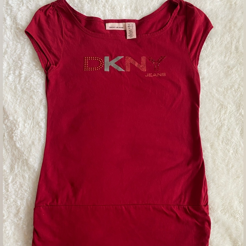 DKNY JEANS Red Tunic Top